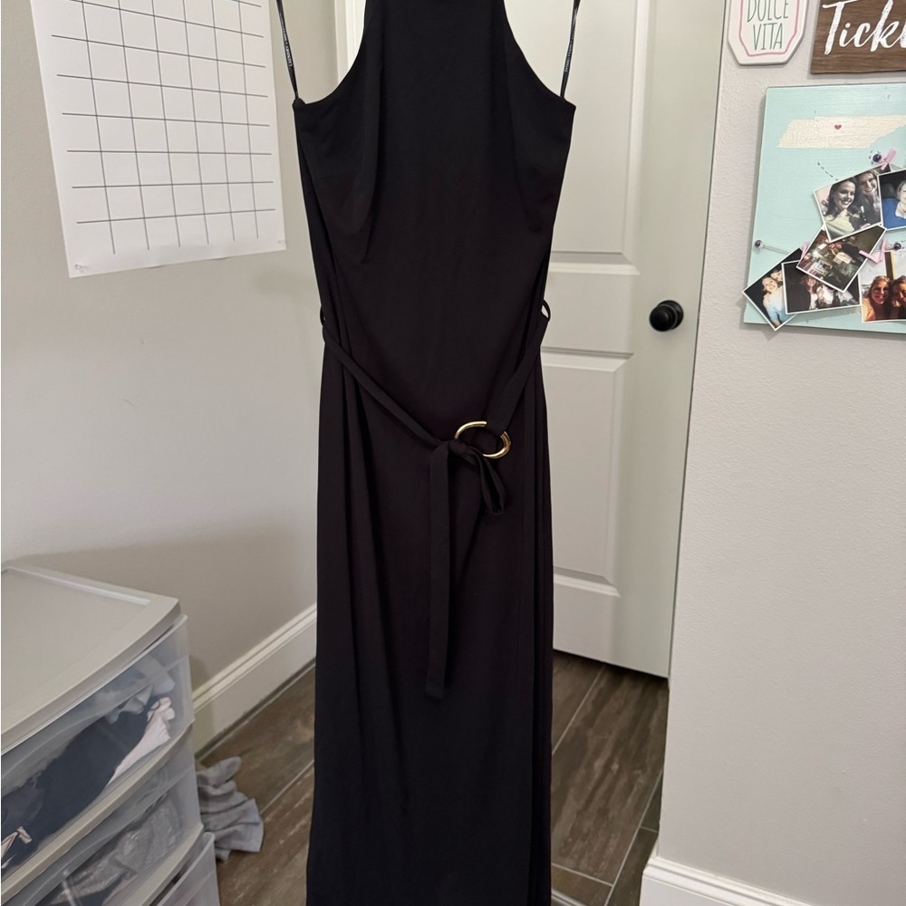 Laundry By Shelli Segal Black Halter Maxi Sundress